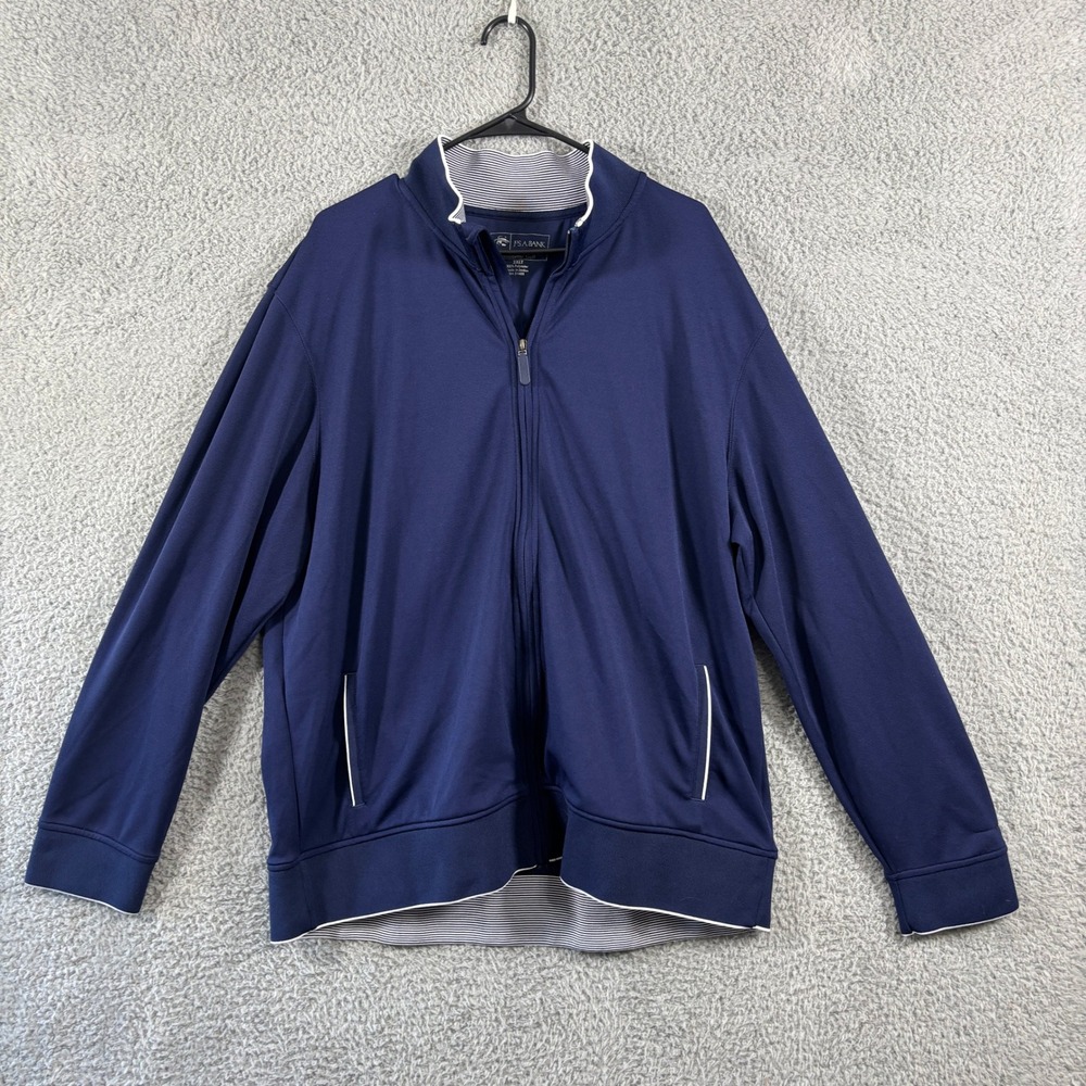 Jos. A. Bank Leadbetter Golf Navy Blue Full Zip‎ Track Jacket Mens 2XLT